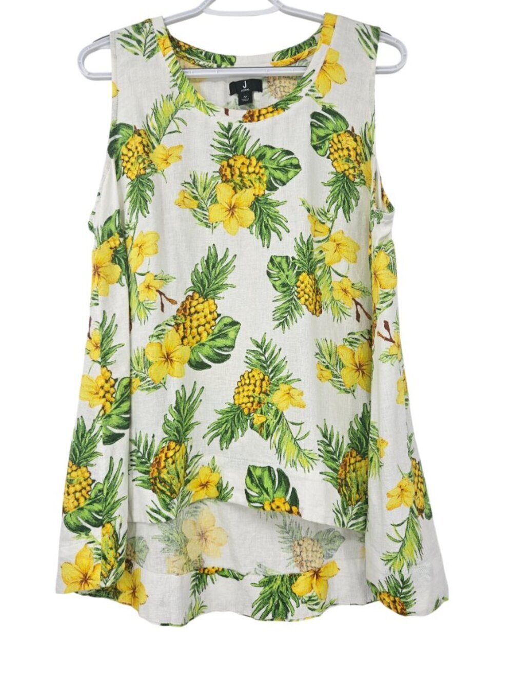 Jason Wu Tropical Hawaiian High Low Tank Top Womens Size M Summer Beach Vacation